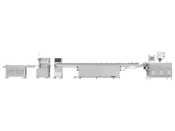 Precision hard pipe extrusion line